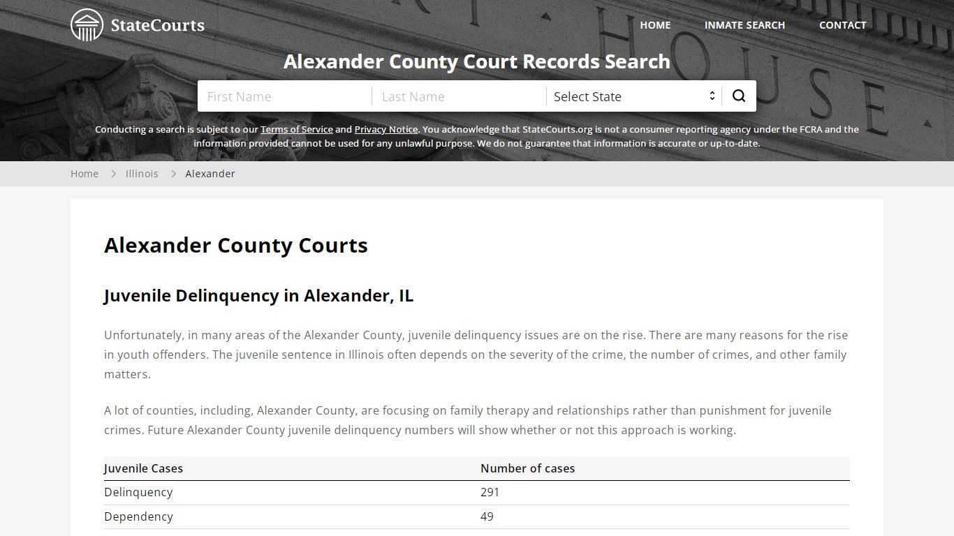 Alexander County, IL Courts - Records & Cases - StateCourts